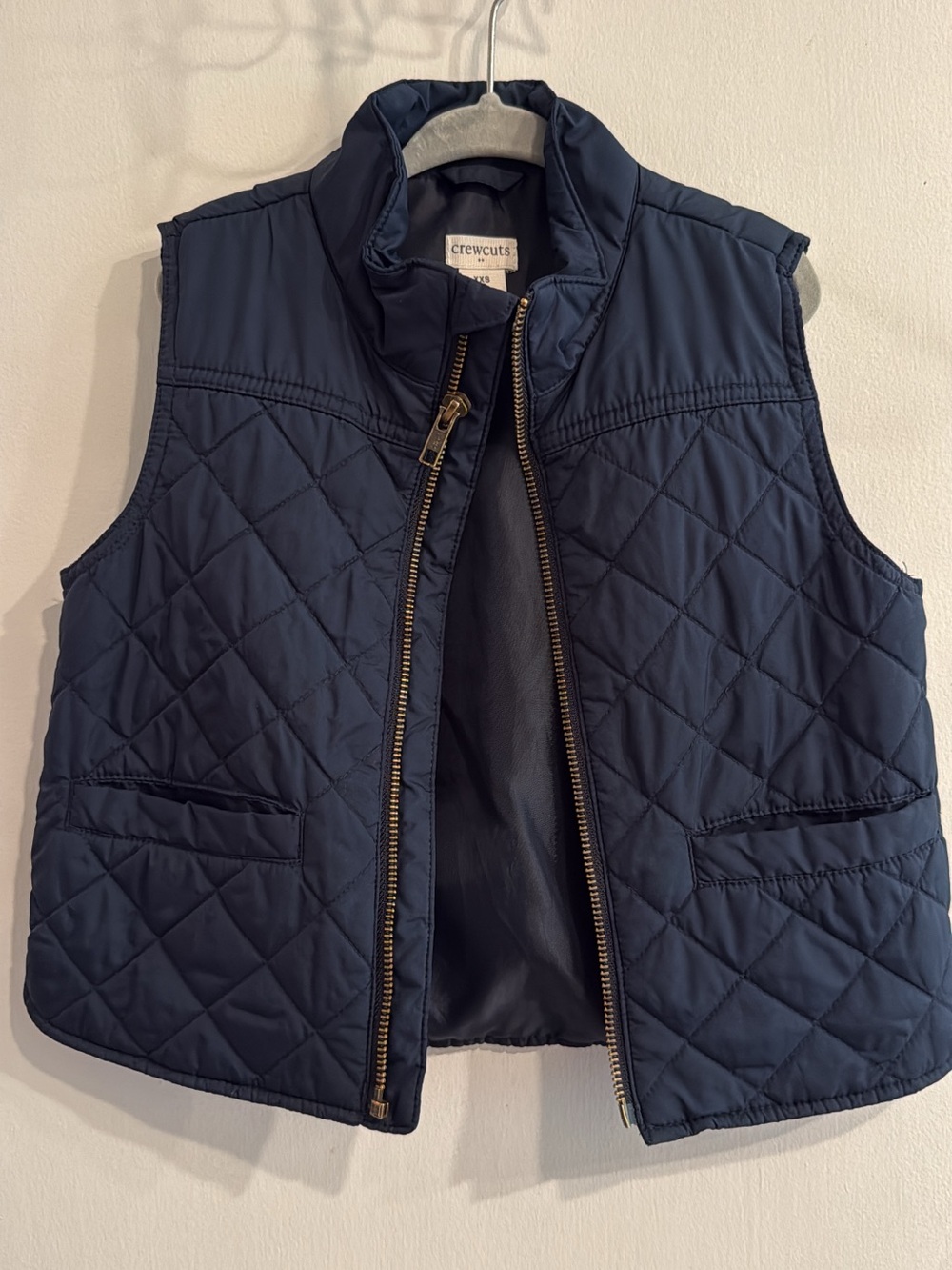 Crewcuts Navy Quilted Sleeveless Puffer Vest size XXS